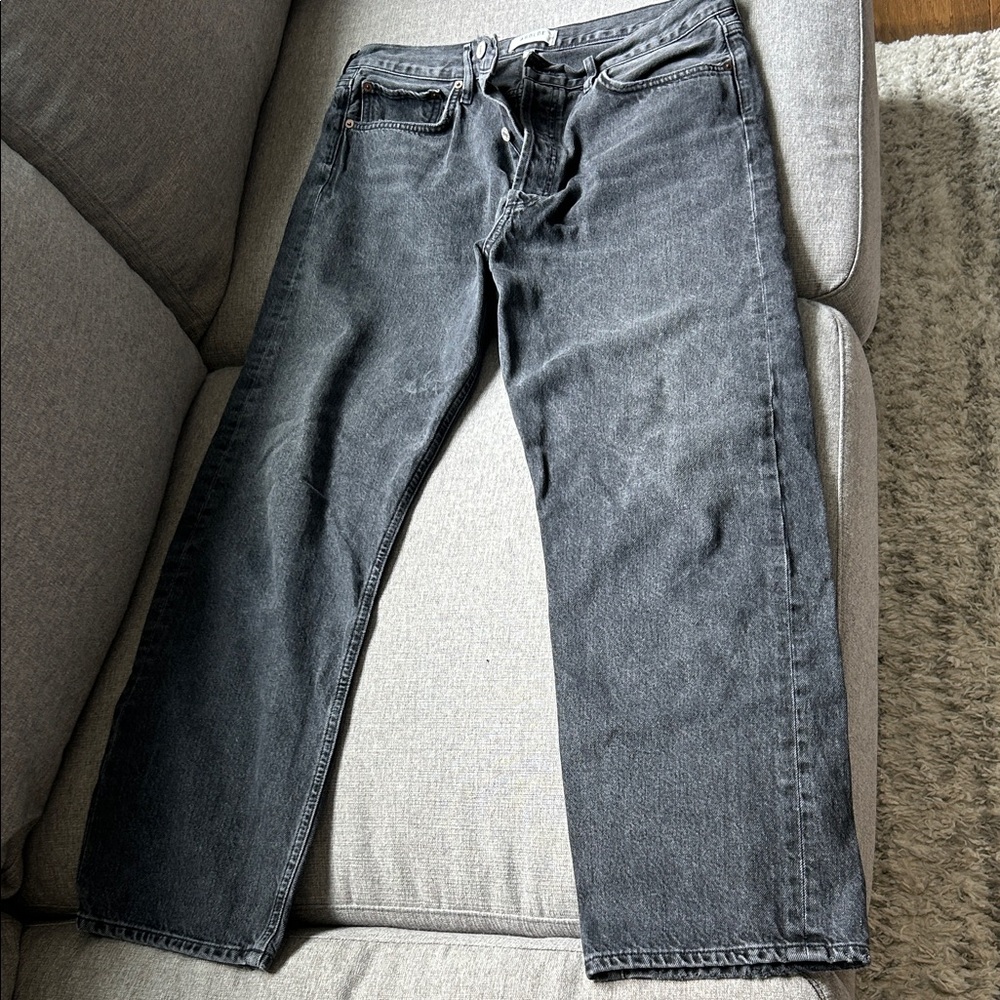 Agolde Women's Black Washed 90’s Straight-Leg Jeans - Vintage wash